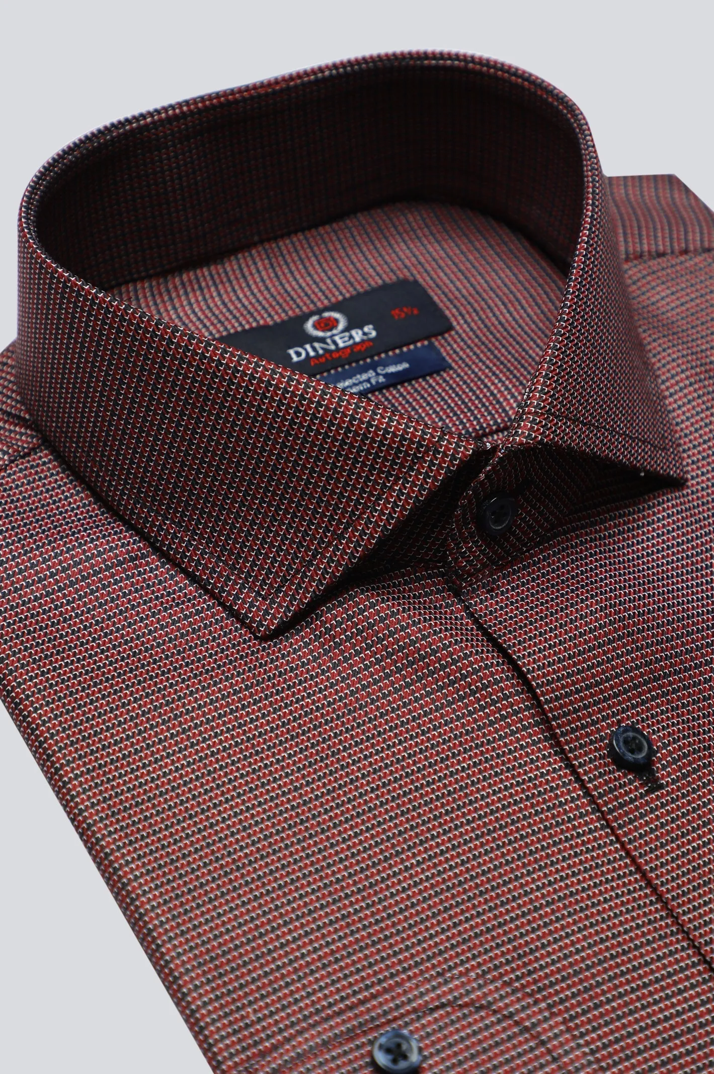 Multicolor Houndstooth Check Formal Autograph Shirt