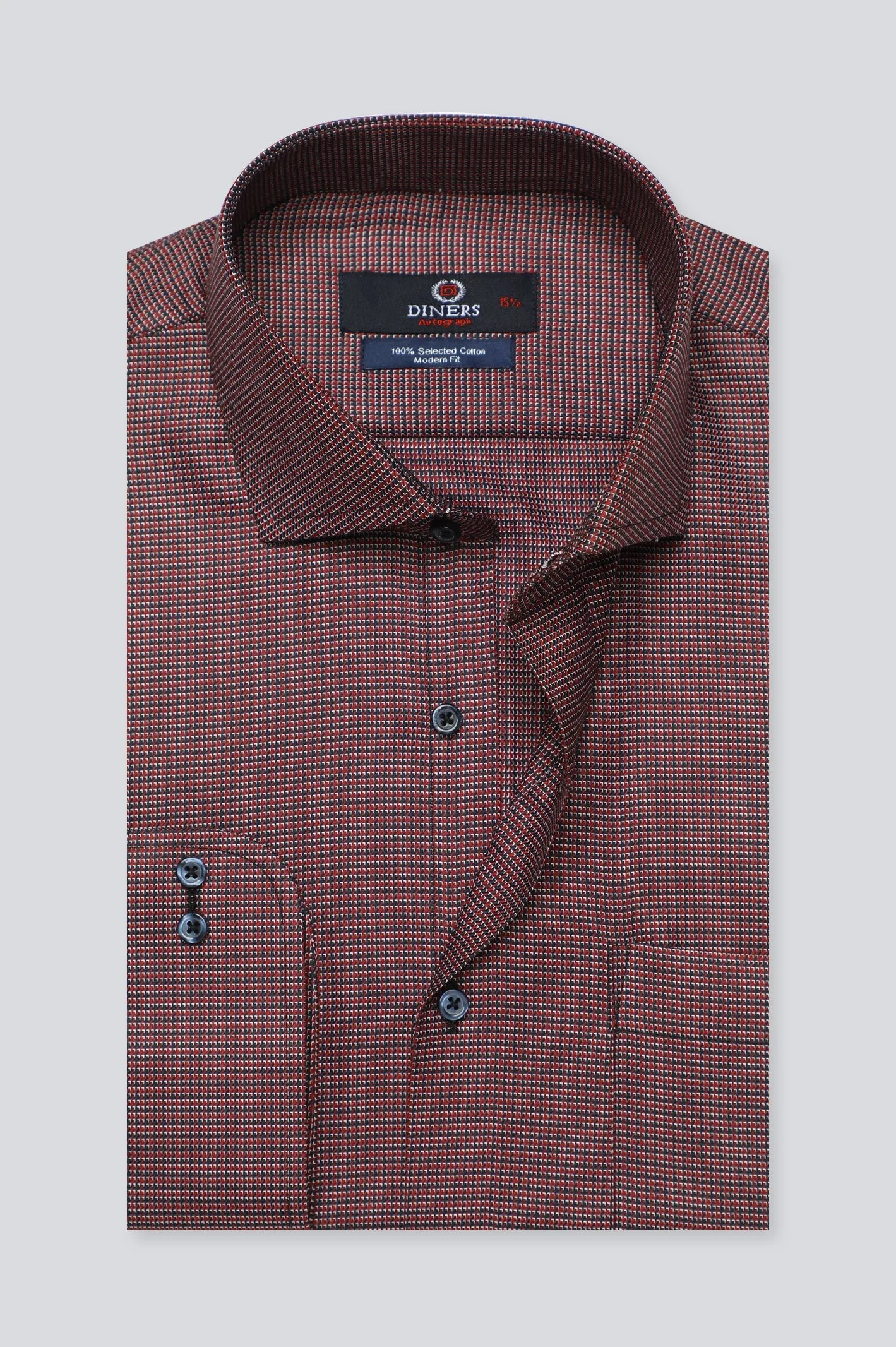 Multicolor Houndstooth Check Formal Autograph Shirt