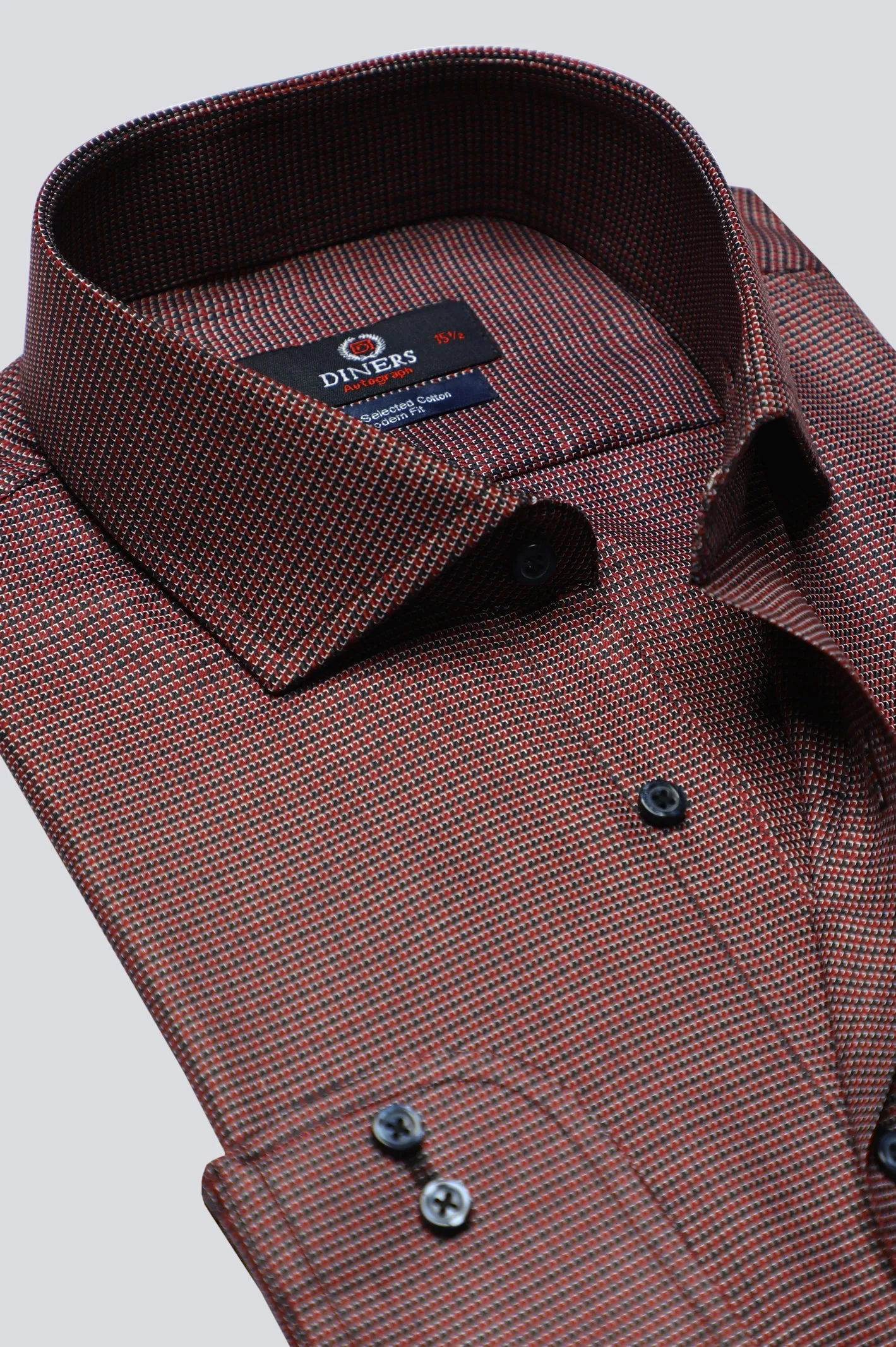 Multicolor Houndstooth Check Formal Autograph Shirt