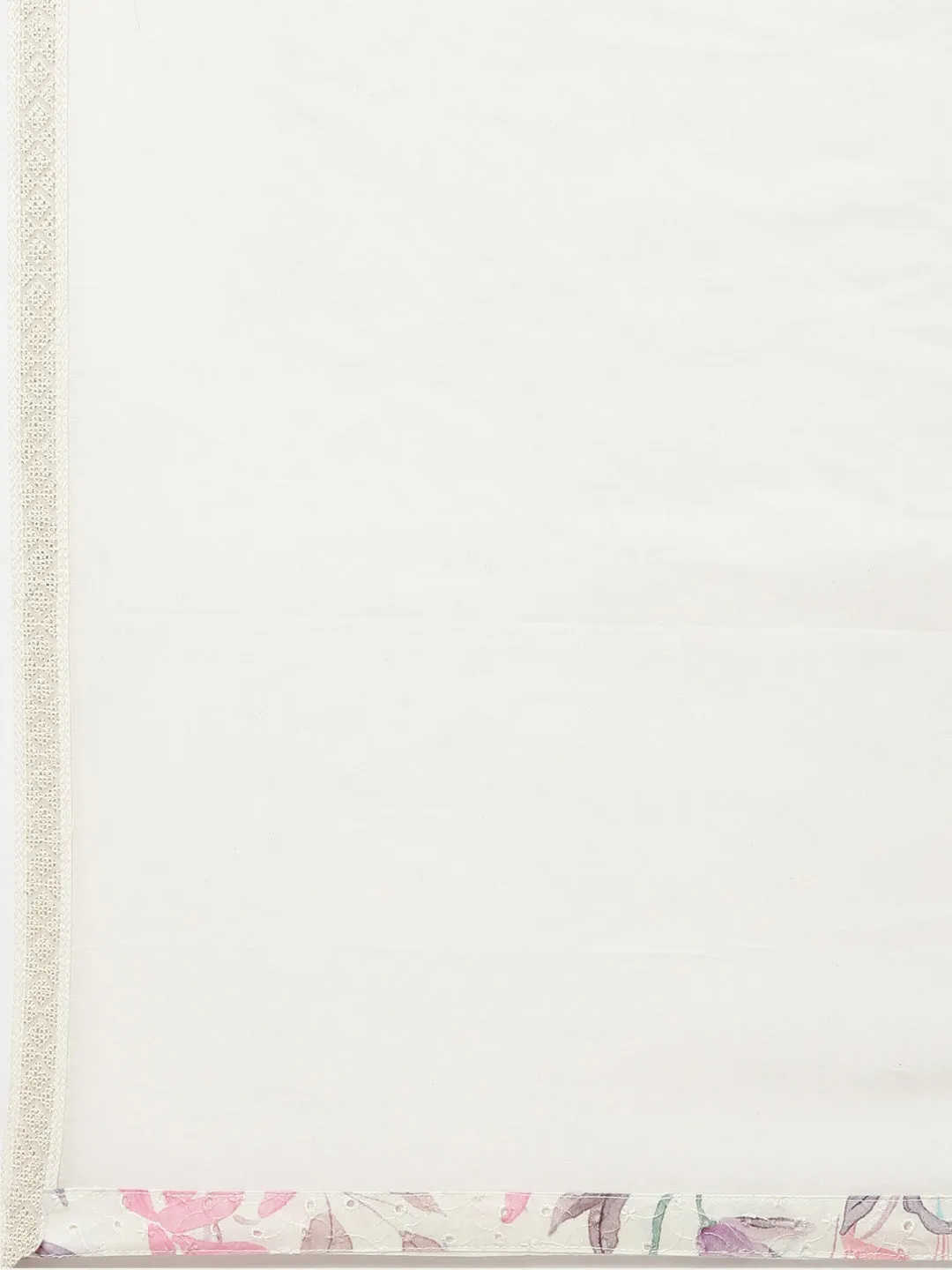 Neeru's Cream Regular Straight Printed Readymade suits