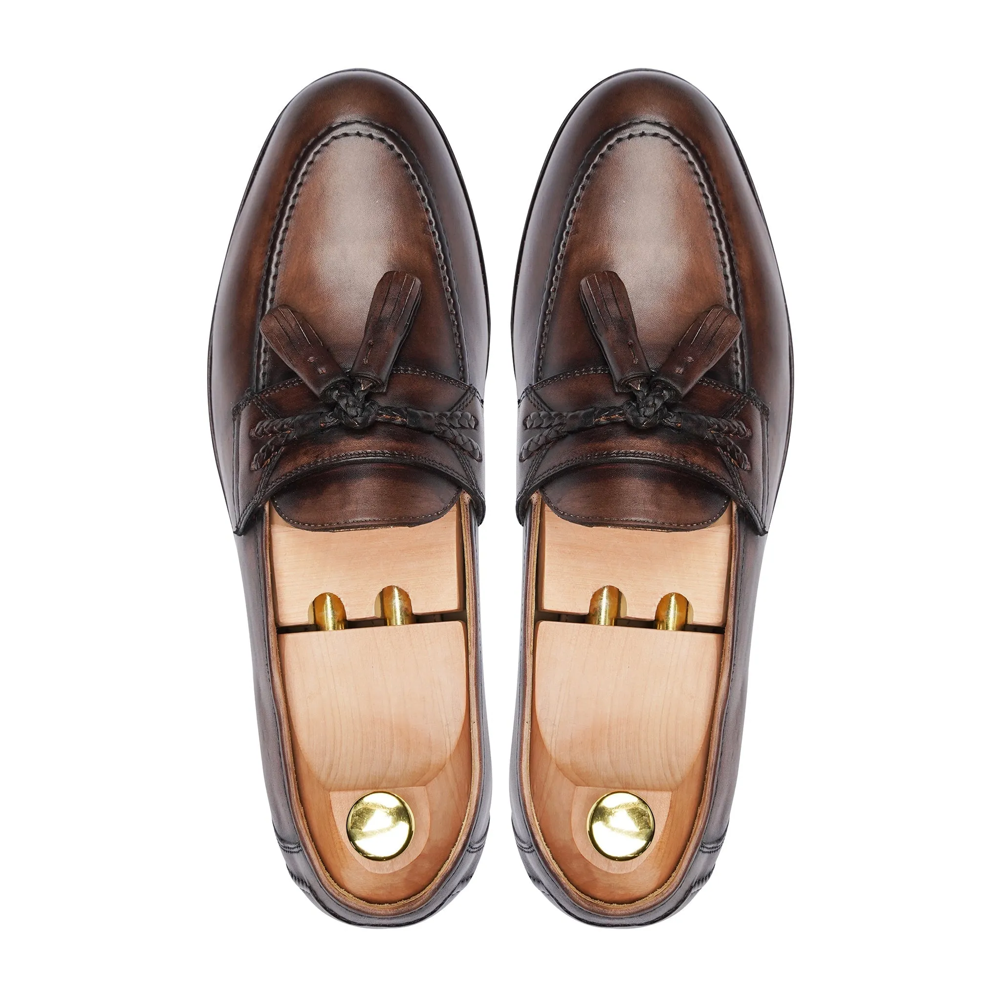 Oklahoma- Men's Brown Patina Calf leather Loafer