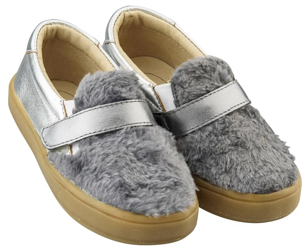 Old Soles Boy's and Girl's Hoff Sneaker Shoe, Silver/Dark Silver