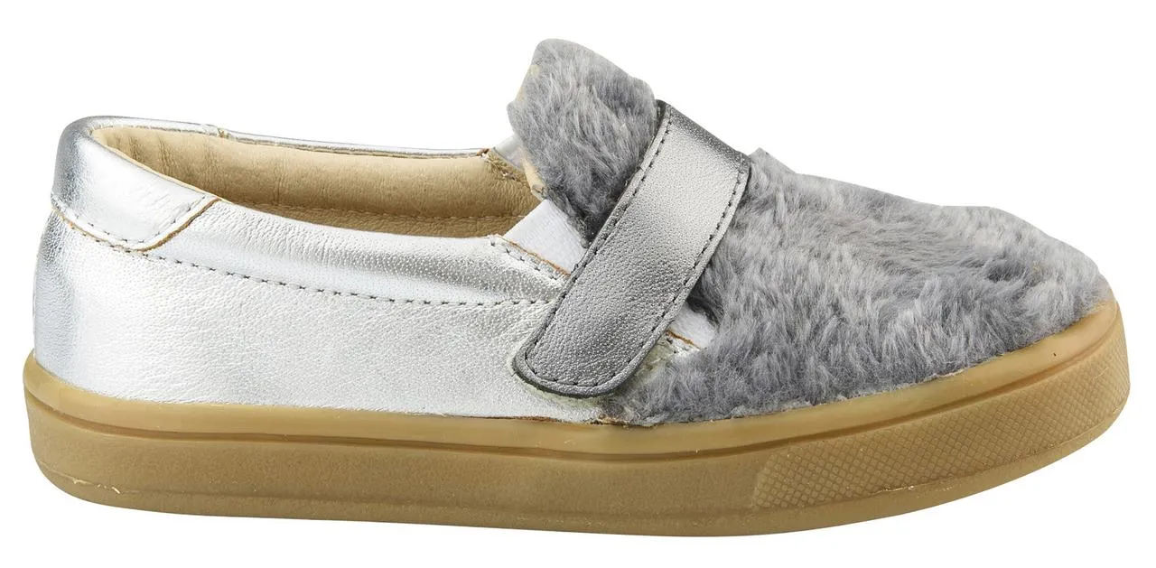 Old Soles Boy's and Girl's Hoff Sneaker Shoe, Silver/Dark Silver