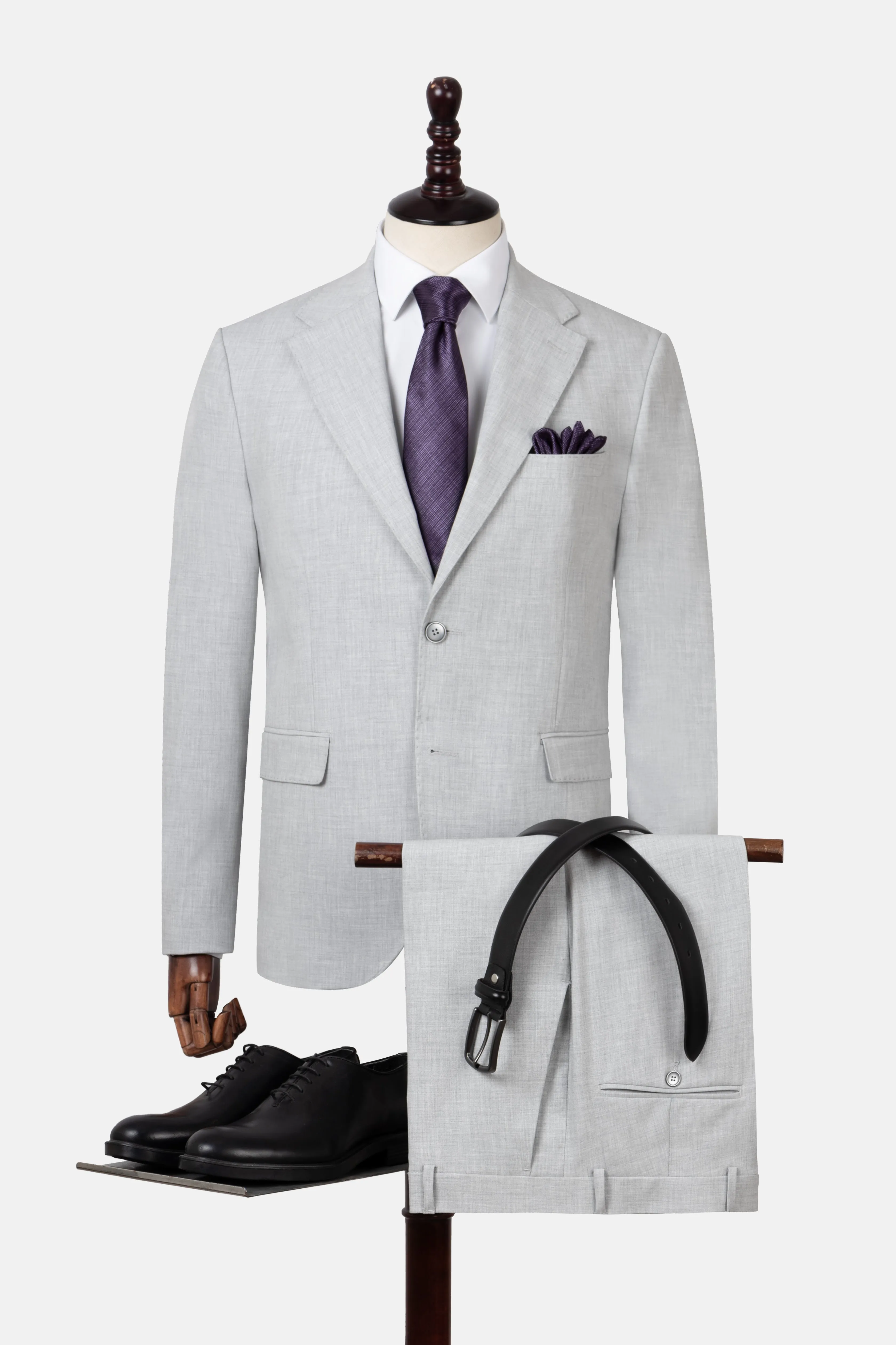 Patterned Light Gray Suite