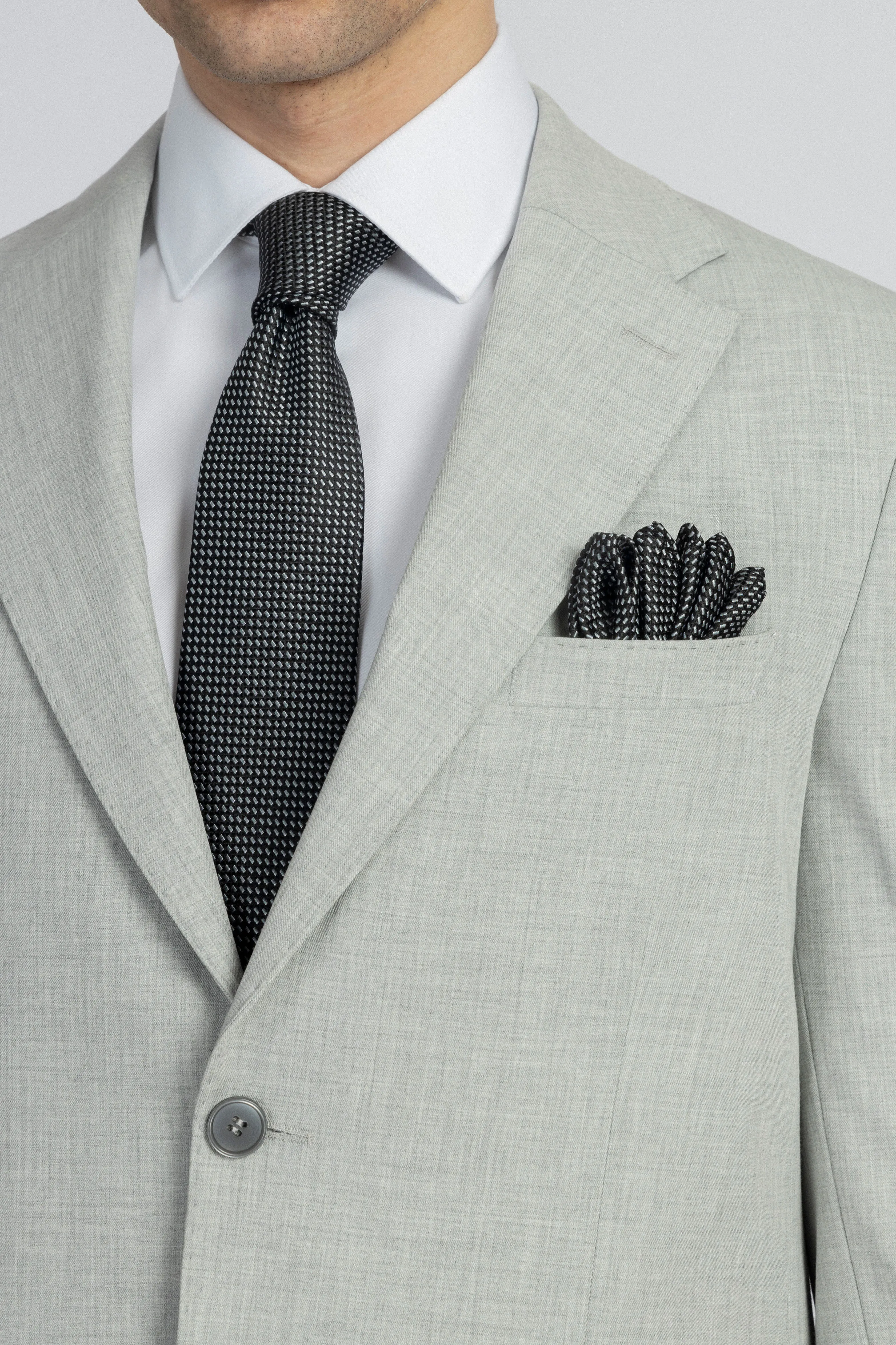 Patterned Light Gray Suite