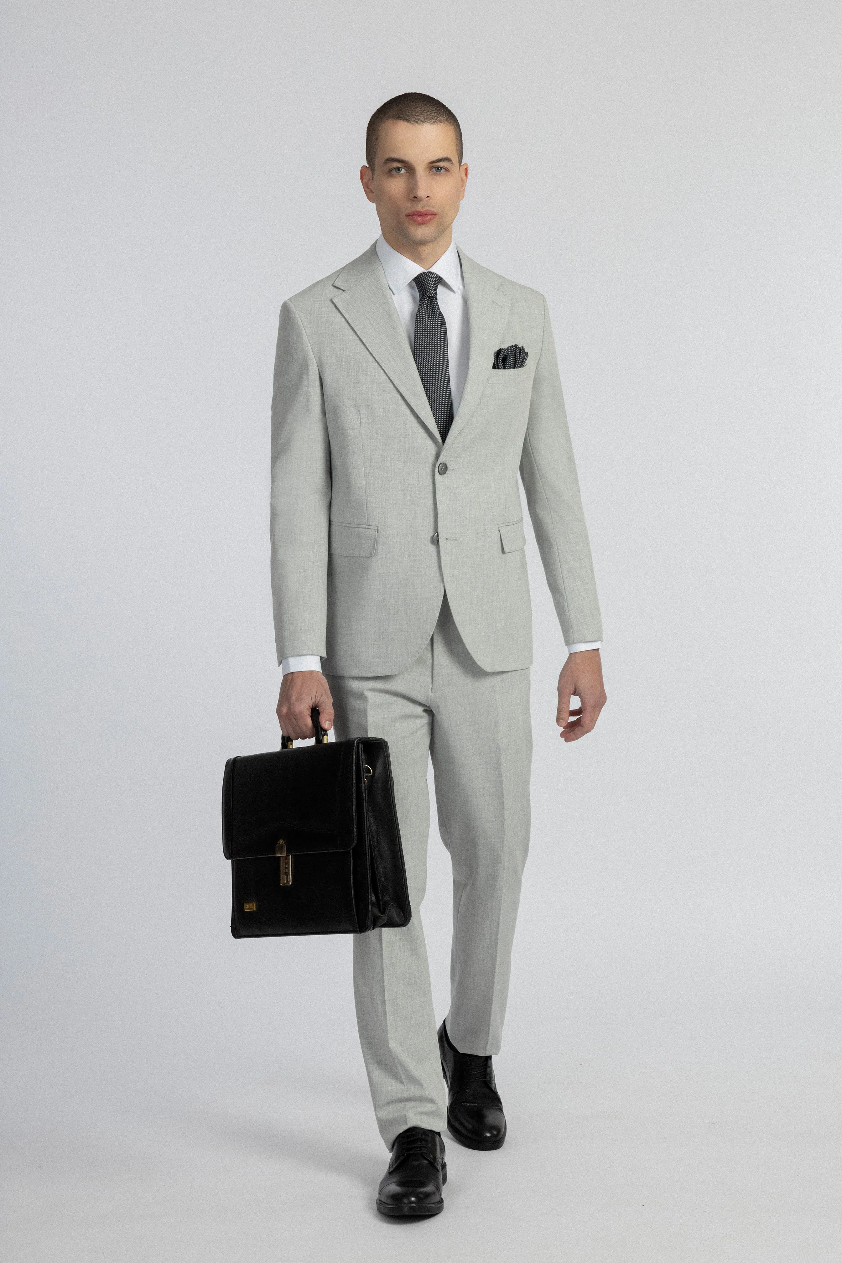Patterned Light Gray Suite
