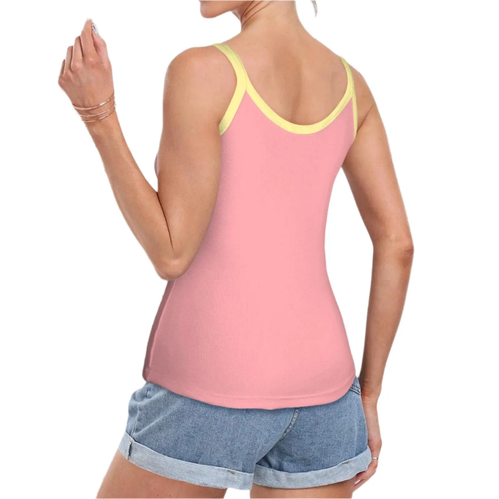 Piki Pink Scoop Cami Top