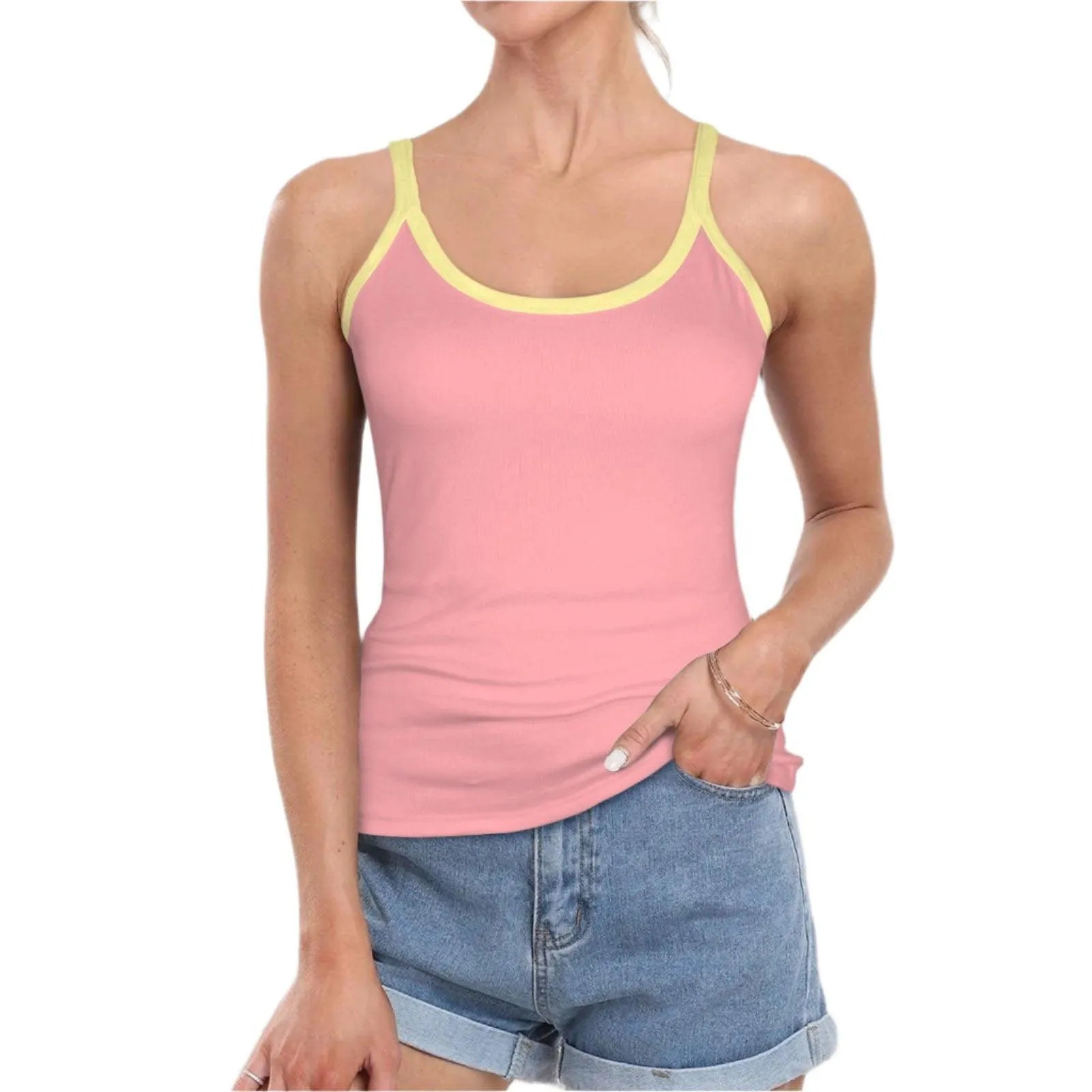 Piki Pink Scoop Cami Top