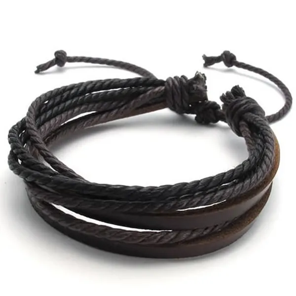 Rustic Leather Wrap Bracelet