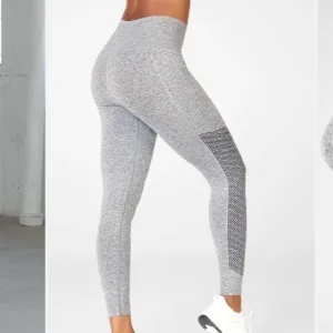 Size Small Fabletics Heather Gray Sync High-Waisted Perforated 7/8
