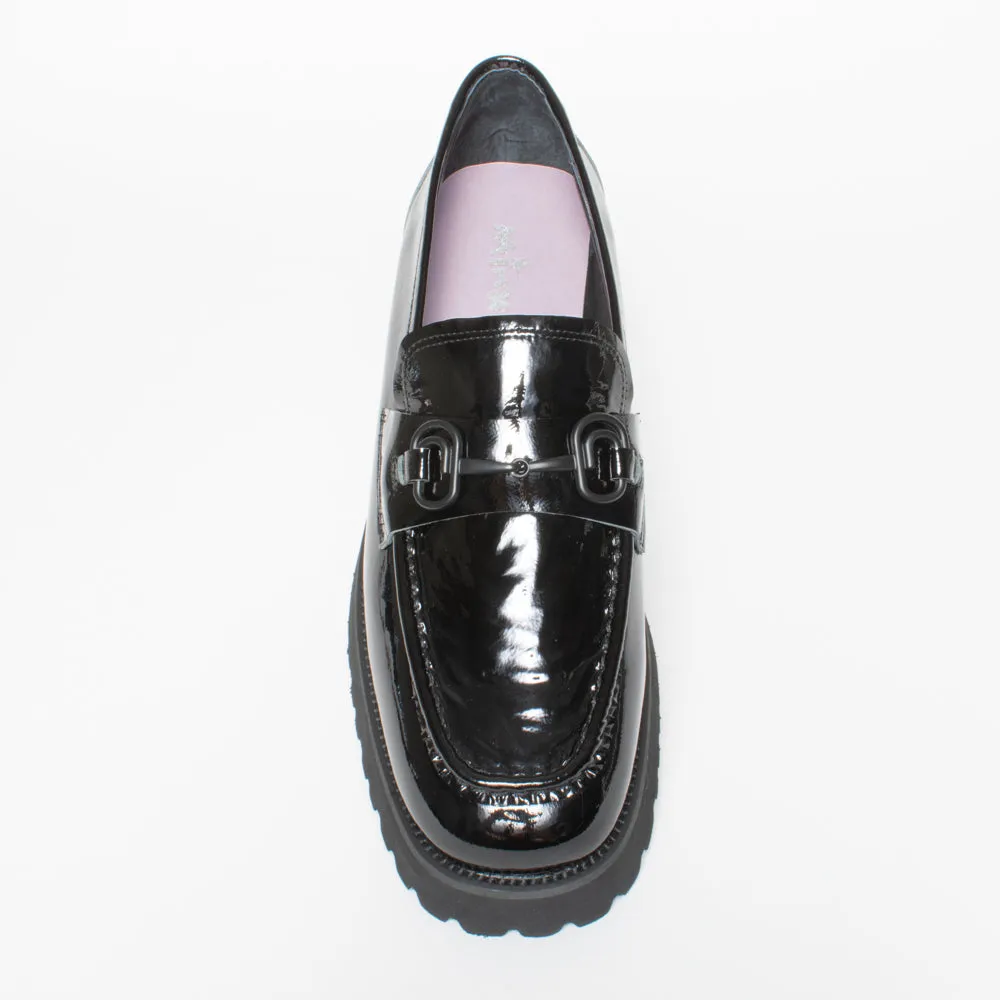 Squared Bite Marks Black Patent