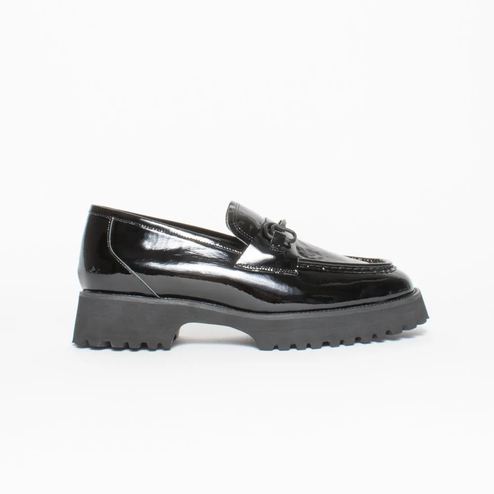 Squared Bite Marks Black Patent