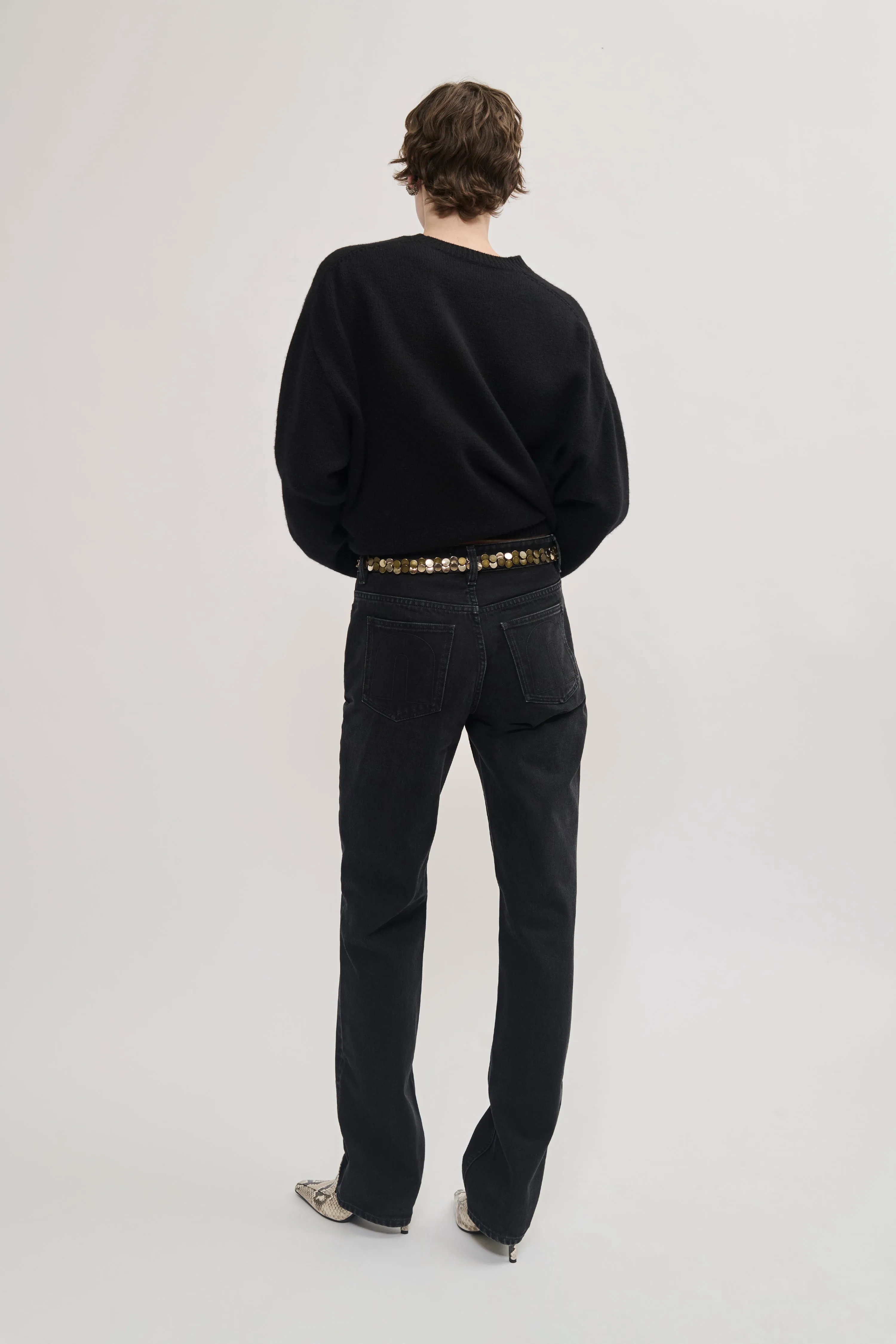 Straight long jeans black