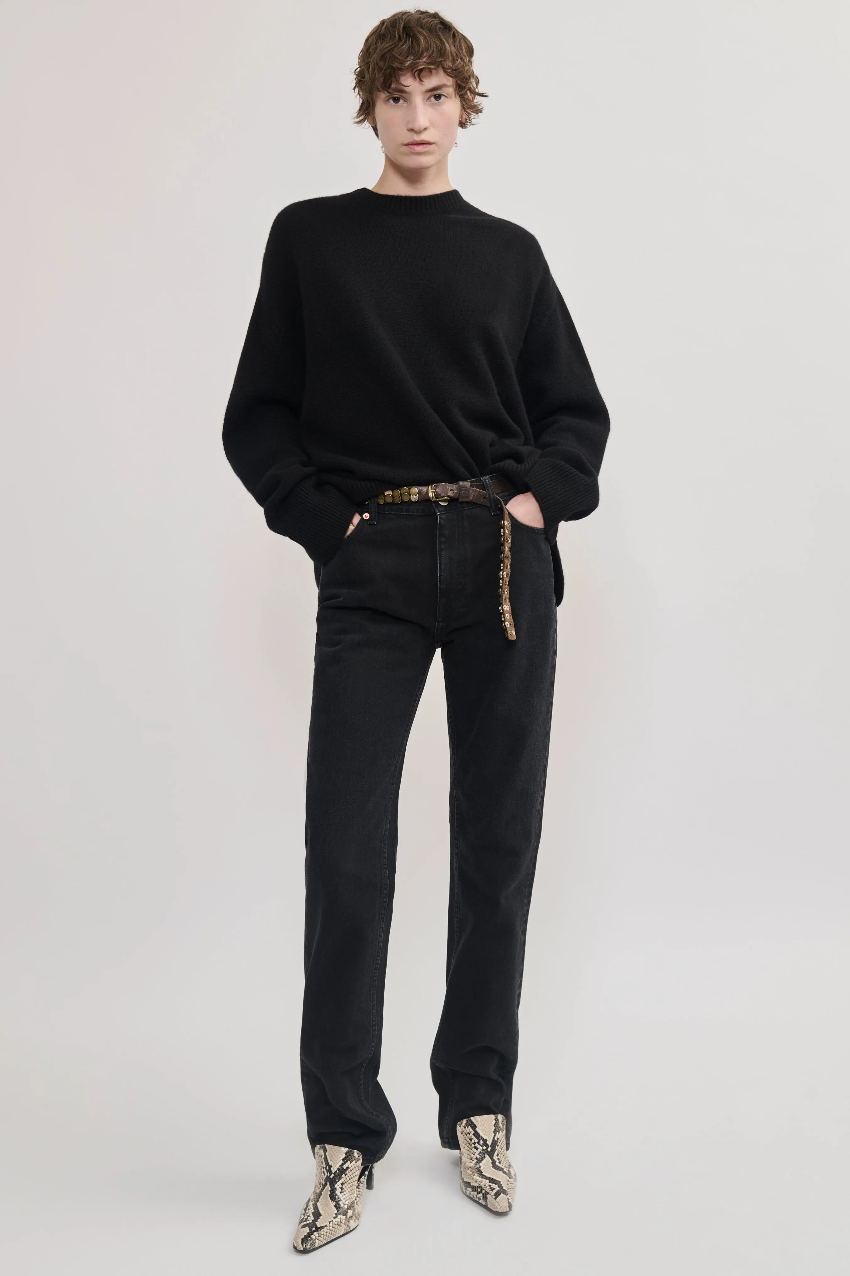 Straight long jeans black