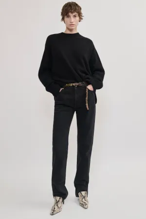 Straight long jeans black