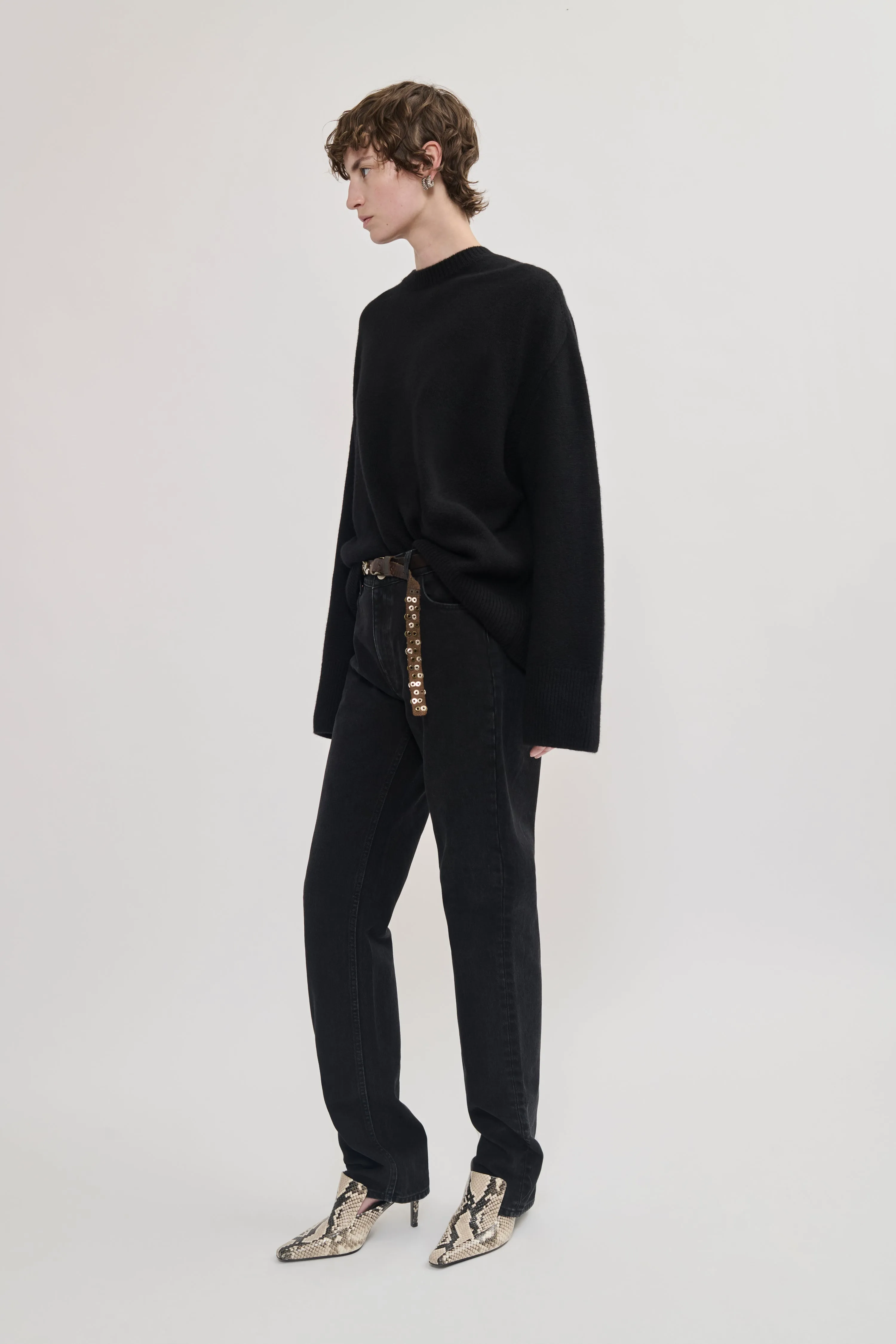 Straight long jeans black