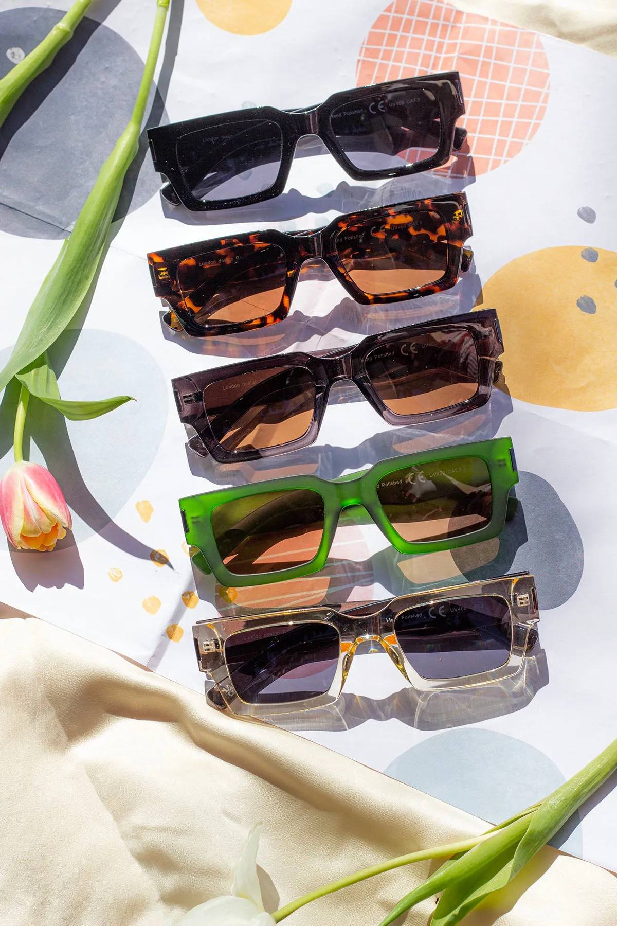 Thick Frame Mini Rectangle Sunglasses