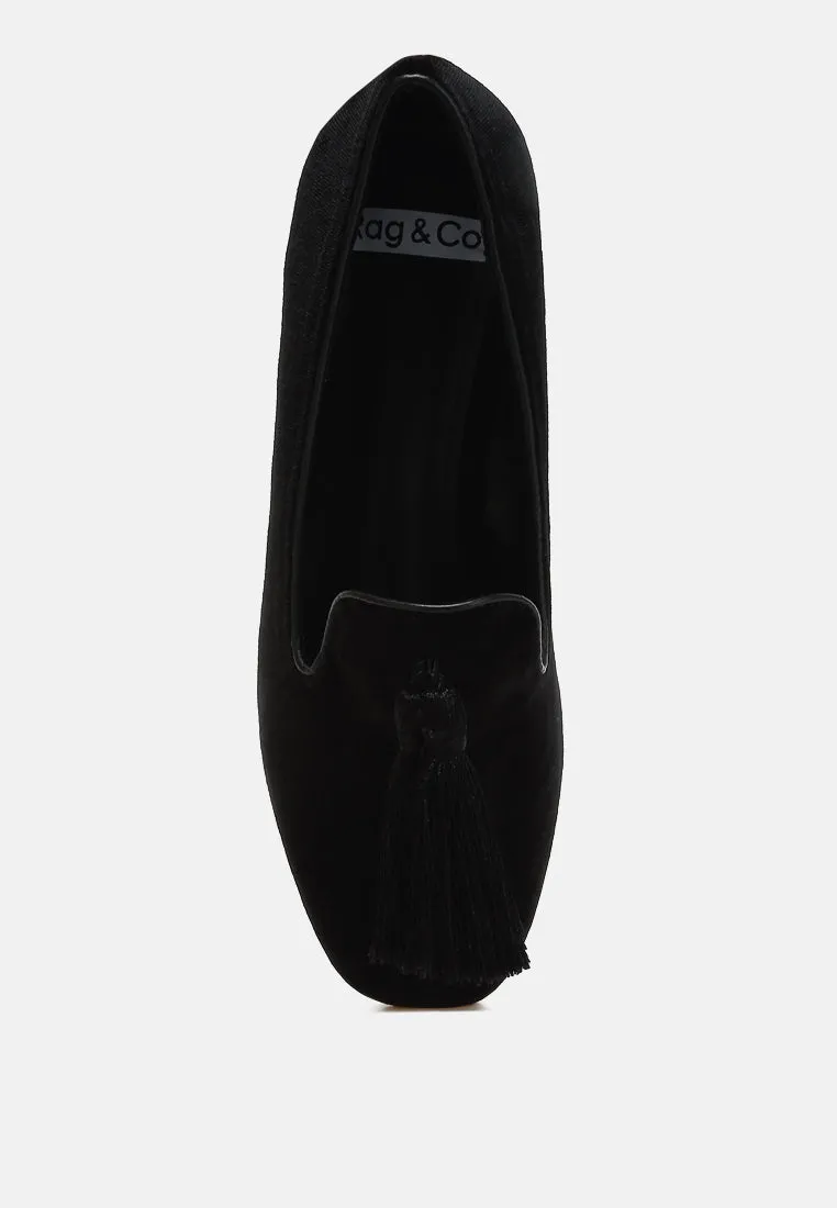 Tromso Iconic Tassel Detail Velvet Loafers