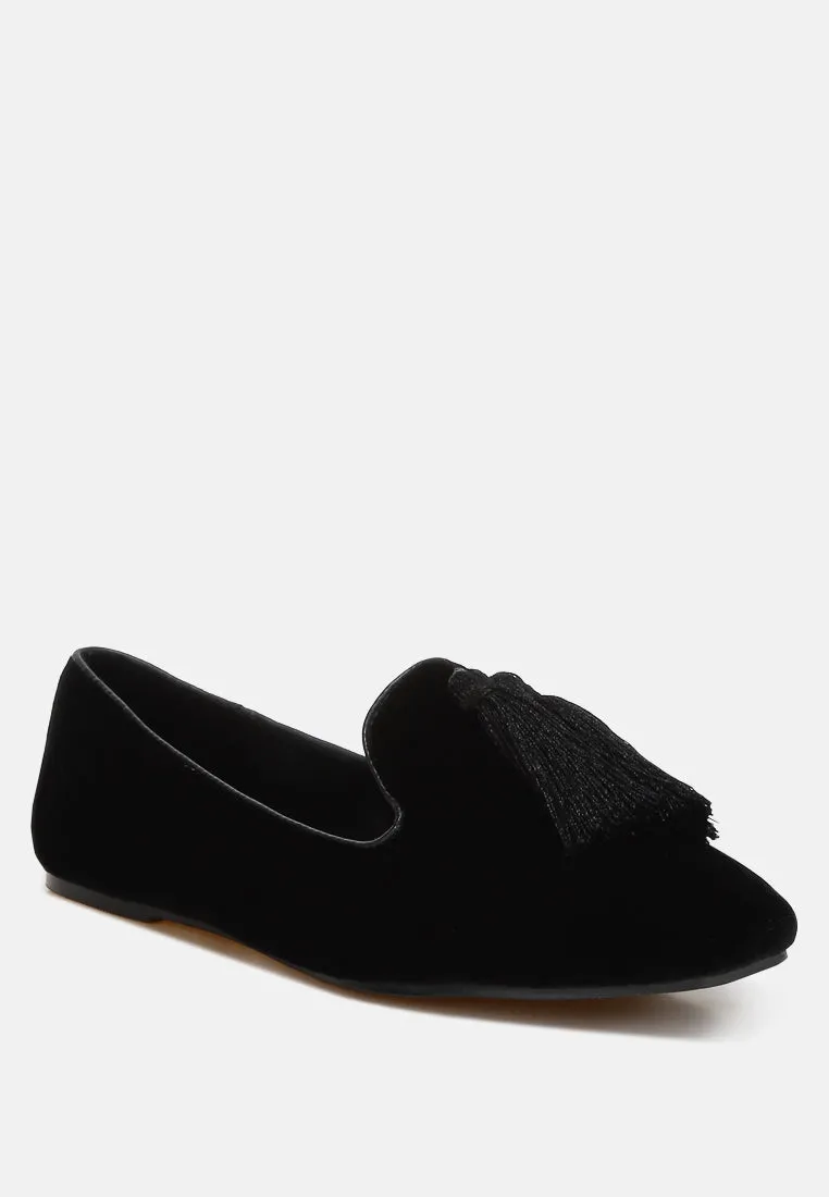 Tromso Iconic Tassel Detail Velvet Loafers