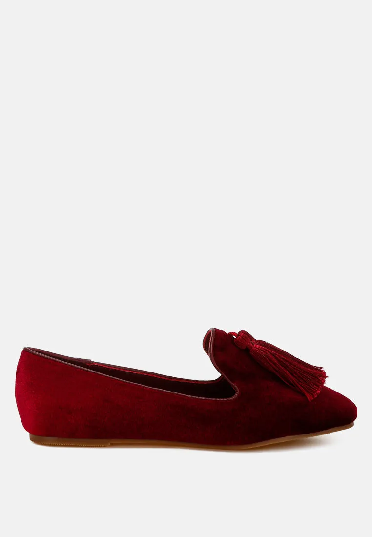 Tromso Iconic Tassel Detail Velvet Loafers