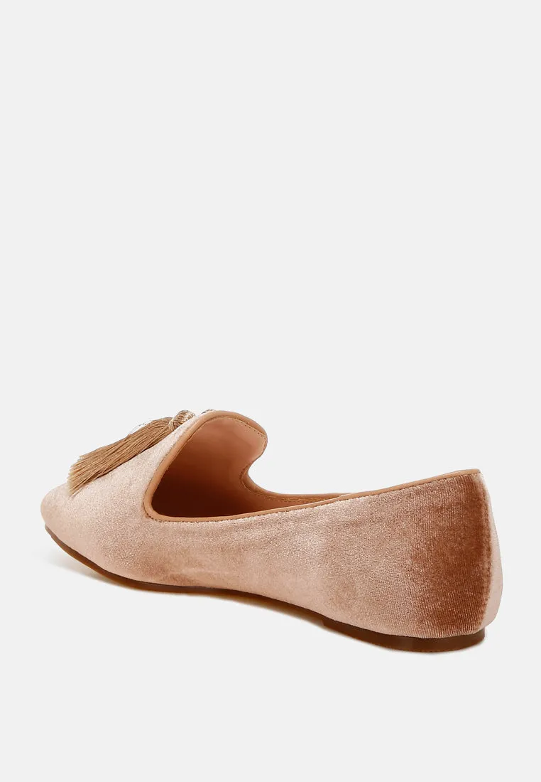 Tromso Iconic Tassel Detail Velvet Loafers