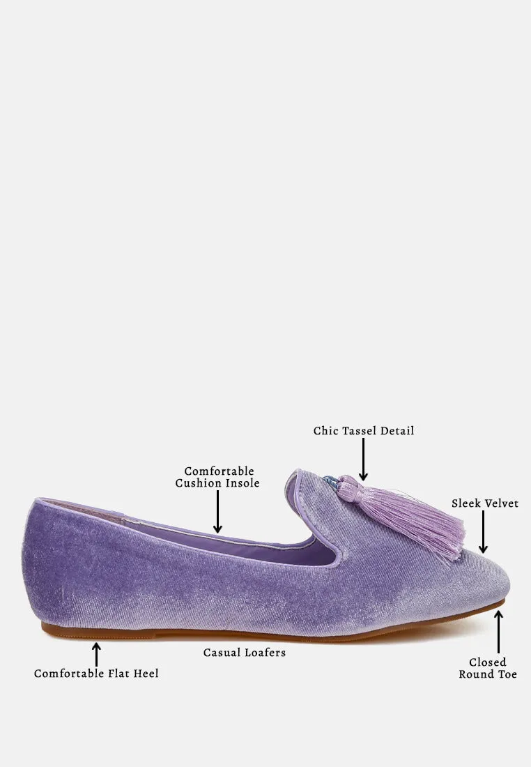 Tromso Iconic Tassel Detail Velvet Loafers