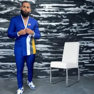 TUSHADE Spliced Elegance Double-Breasted Suit