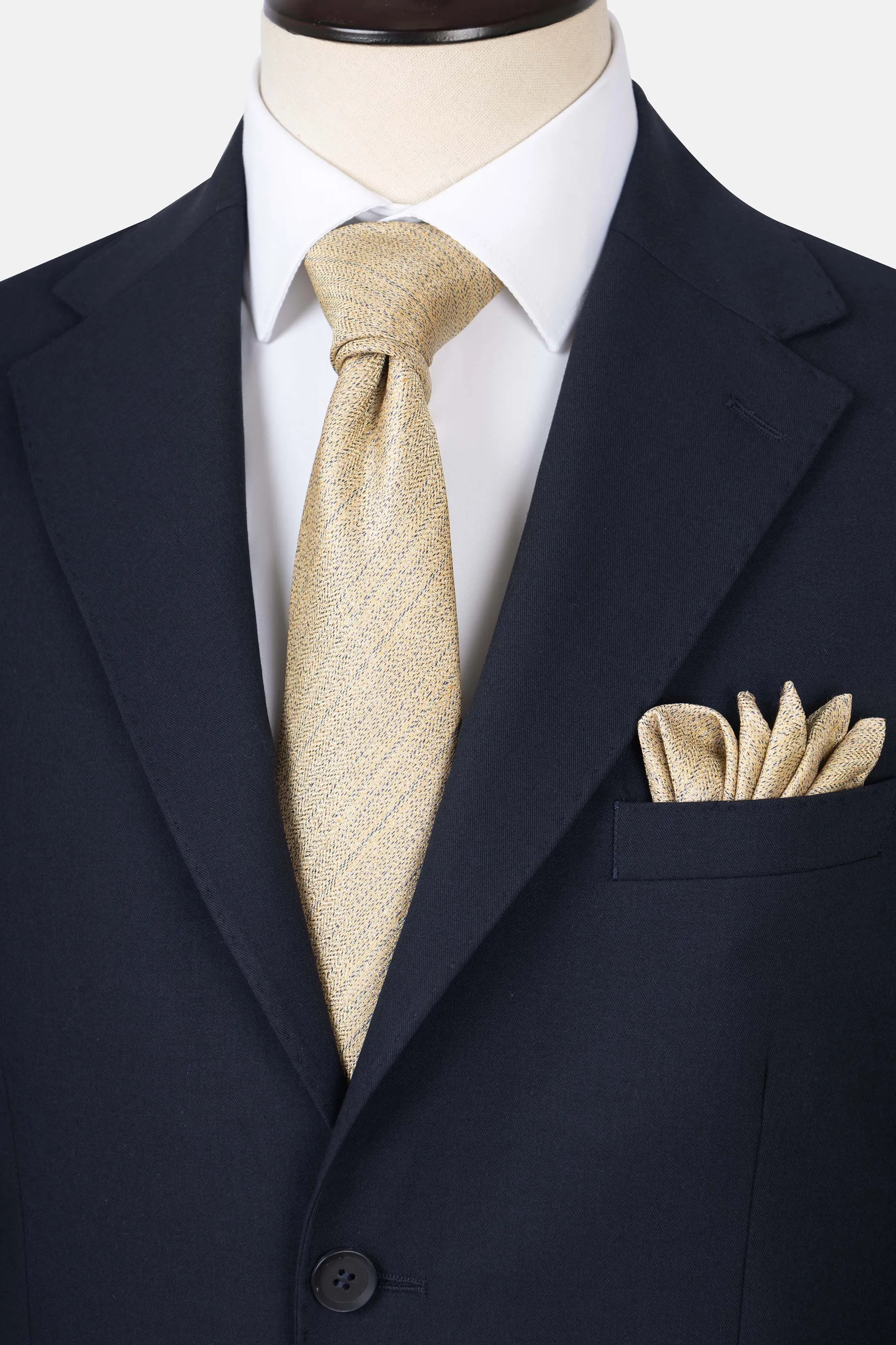 Twill Pattern Navy Suite