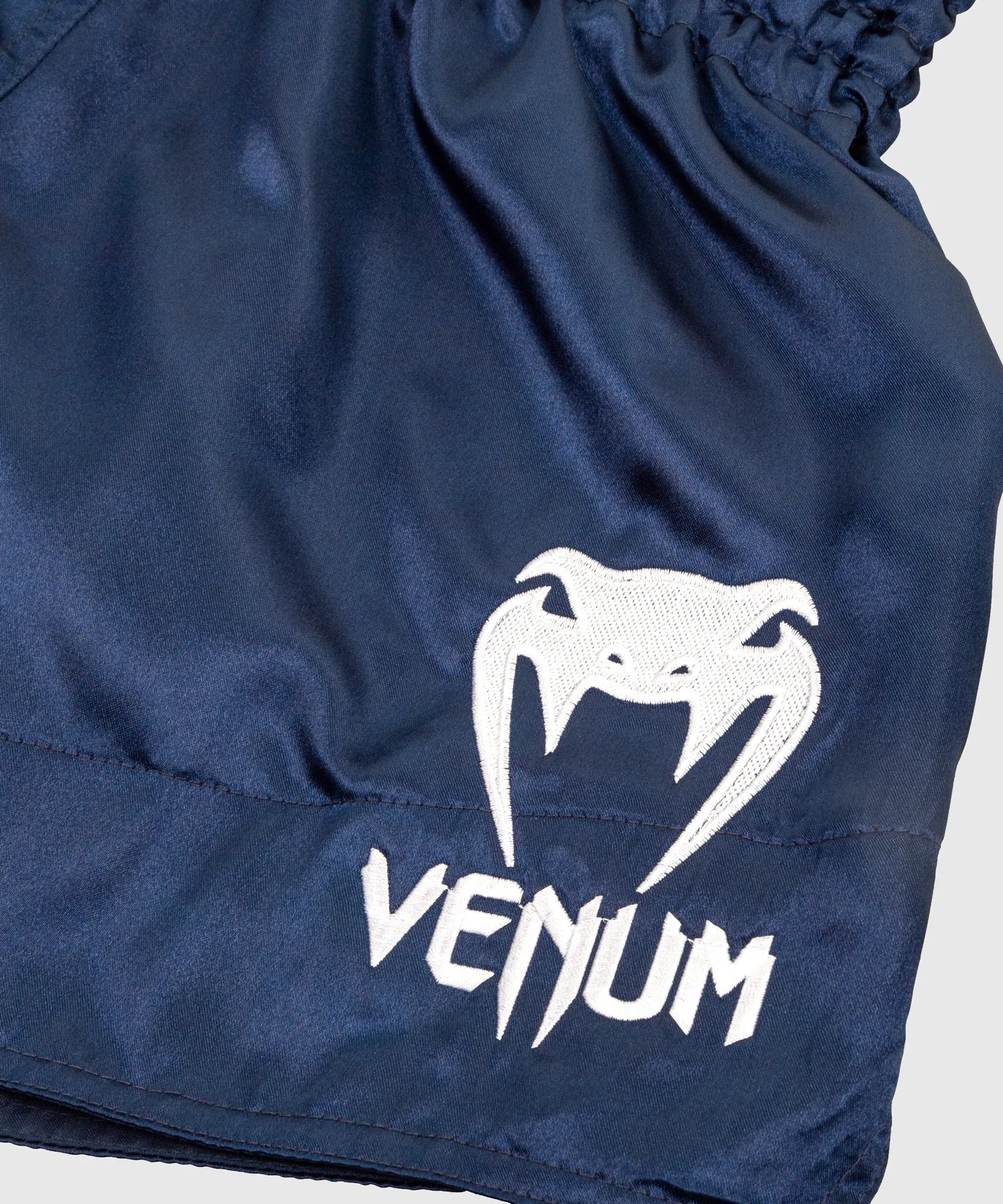 Venum Muay Thai Shorts Classic - Navy Blue/White