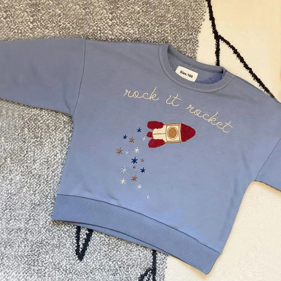 Vintage Long Sleeve Toddler Crewneck Sweatshirts