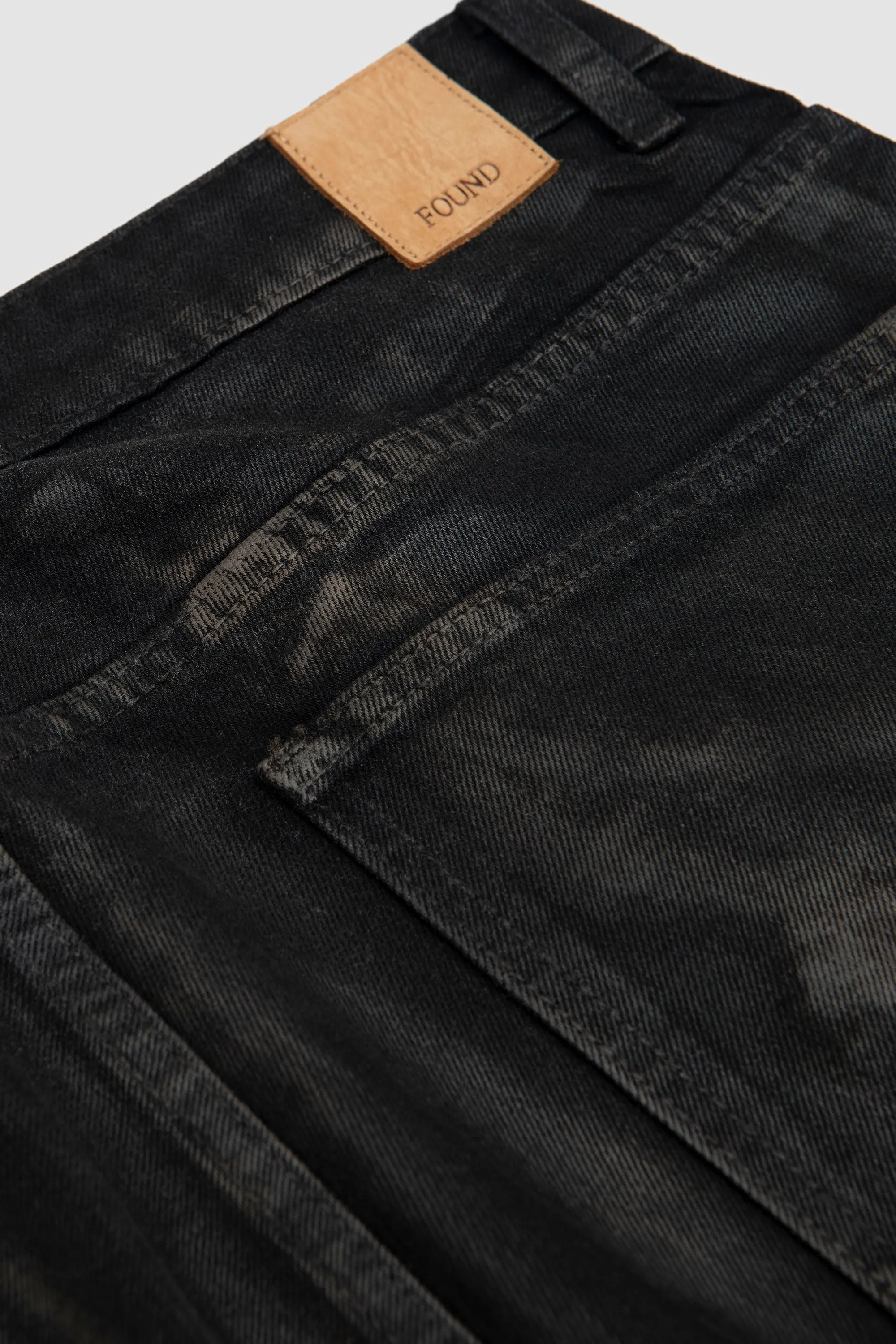Waxed Studded Jeans Vintage Black