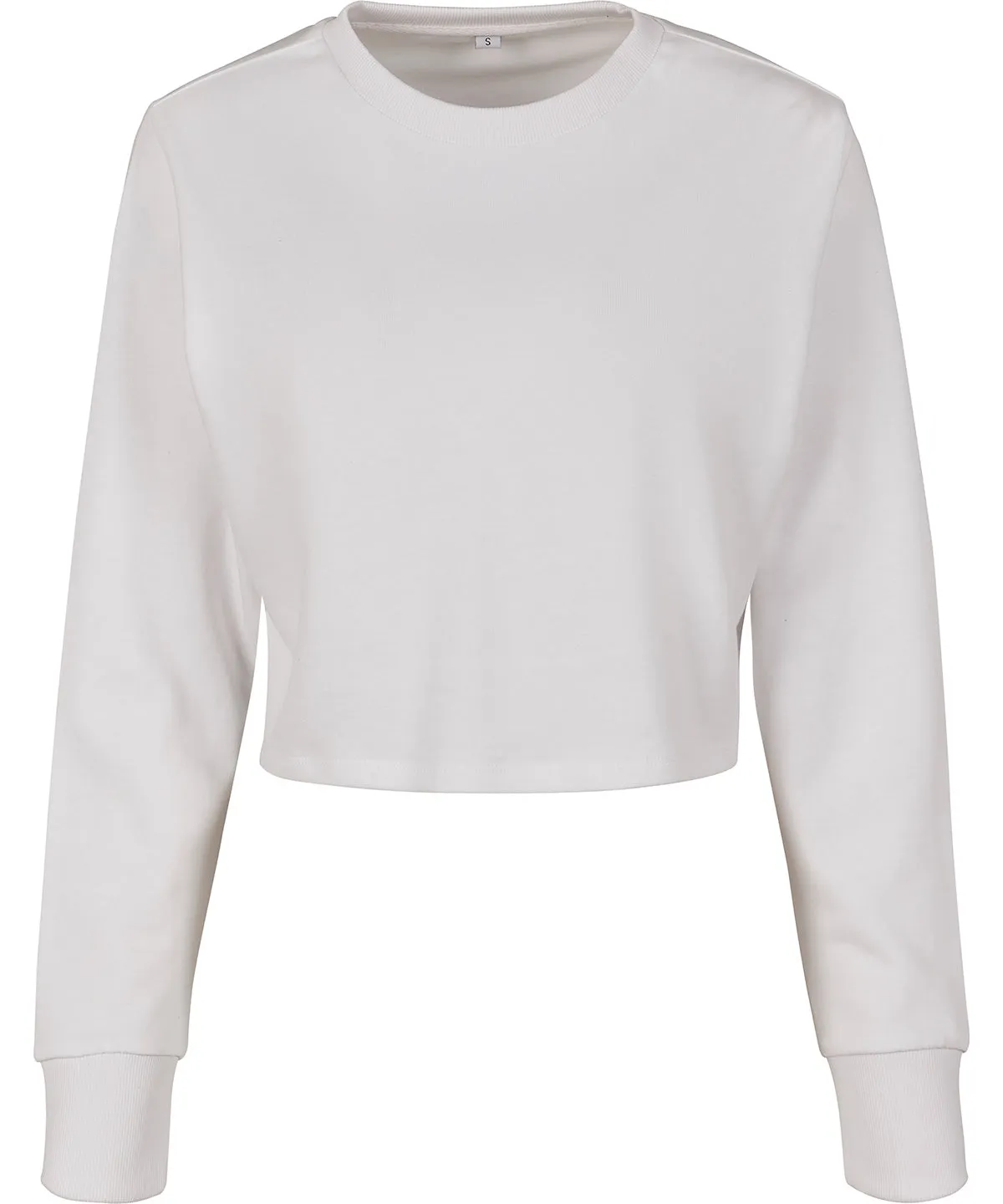 White - Women’s terry cropped crew