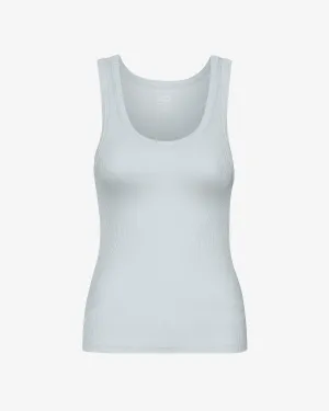 Women Organic Rib Tank Top - Cloudy Grey