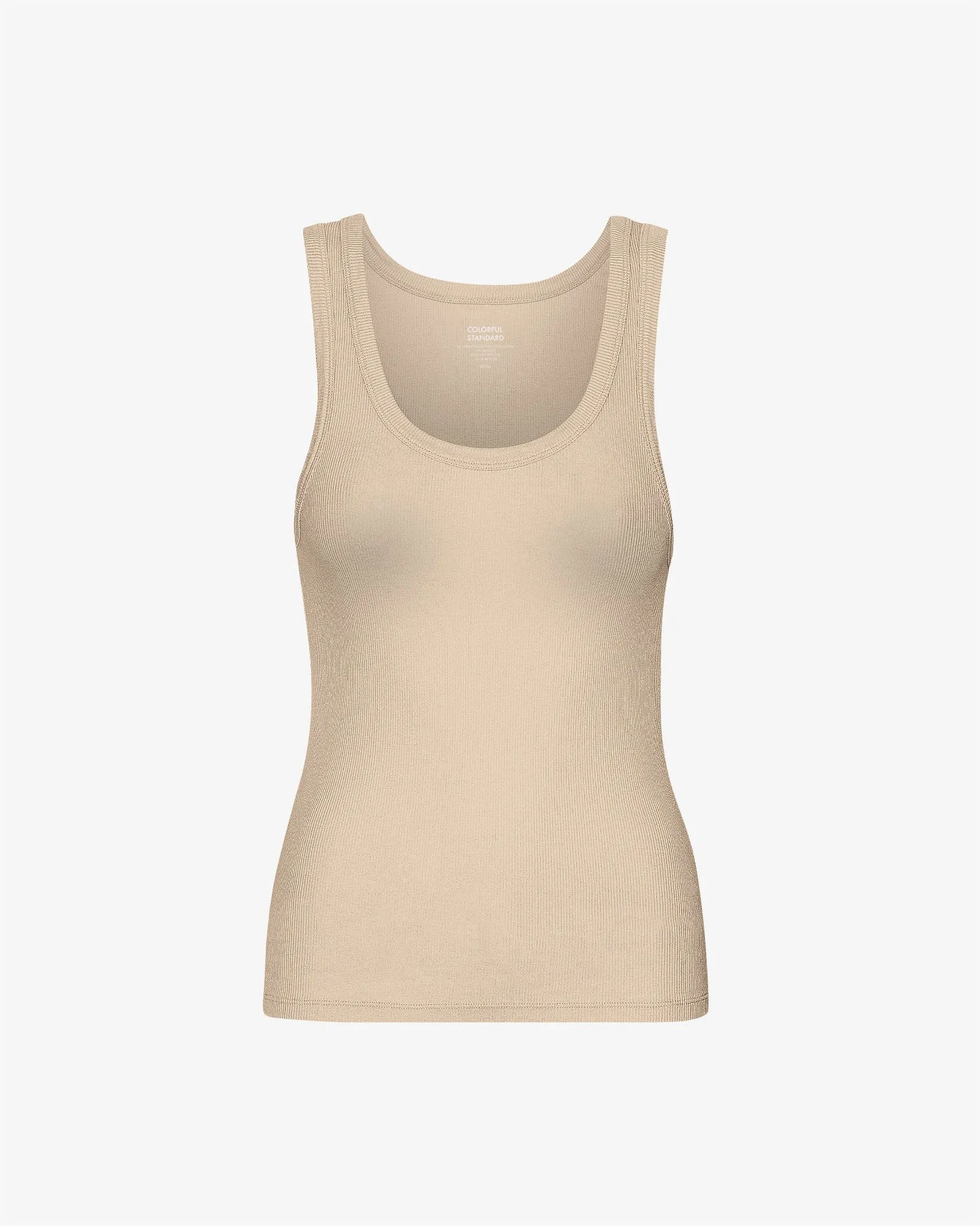 Women Organic Rib Tank Top - Honey Beige