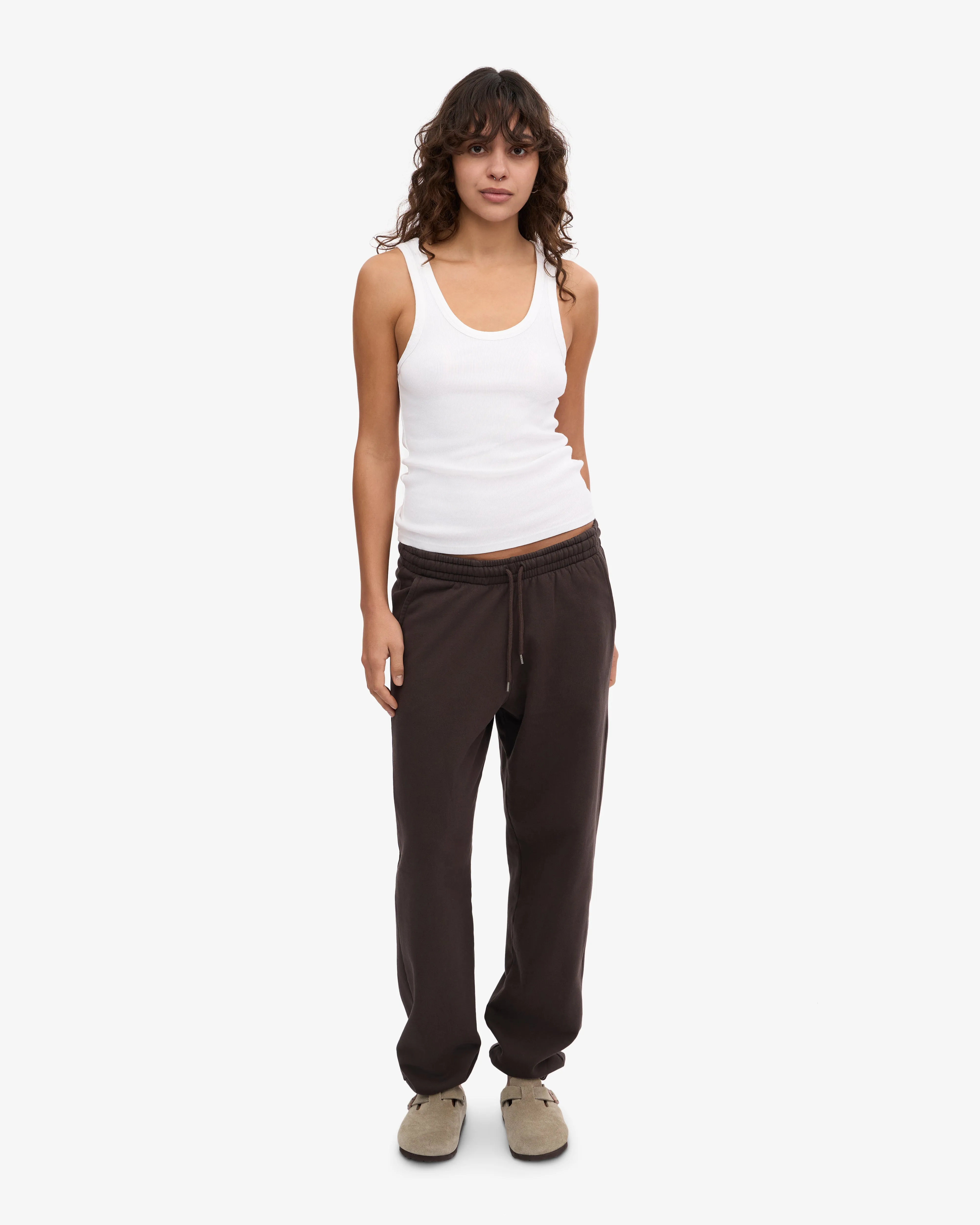 Women Organic Rib Tank Top - Optical White