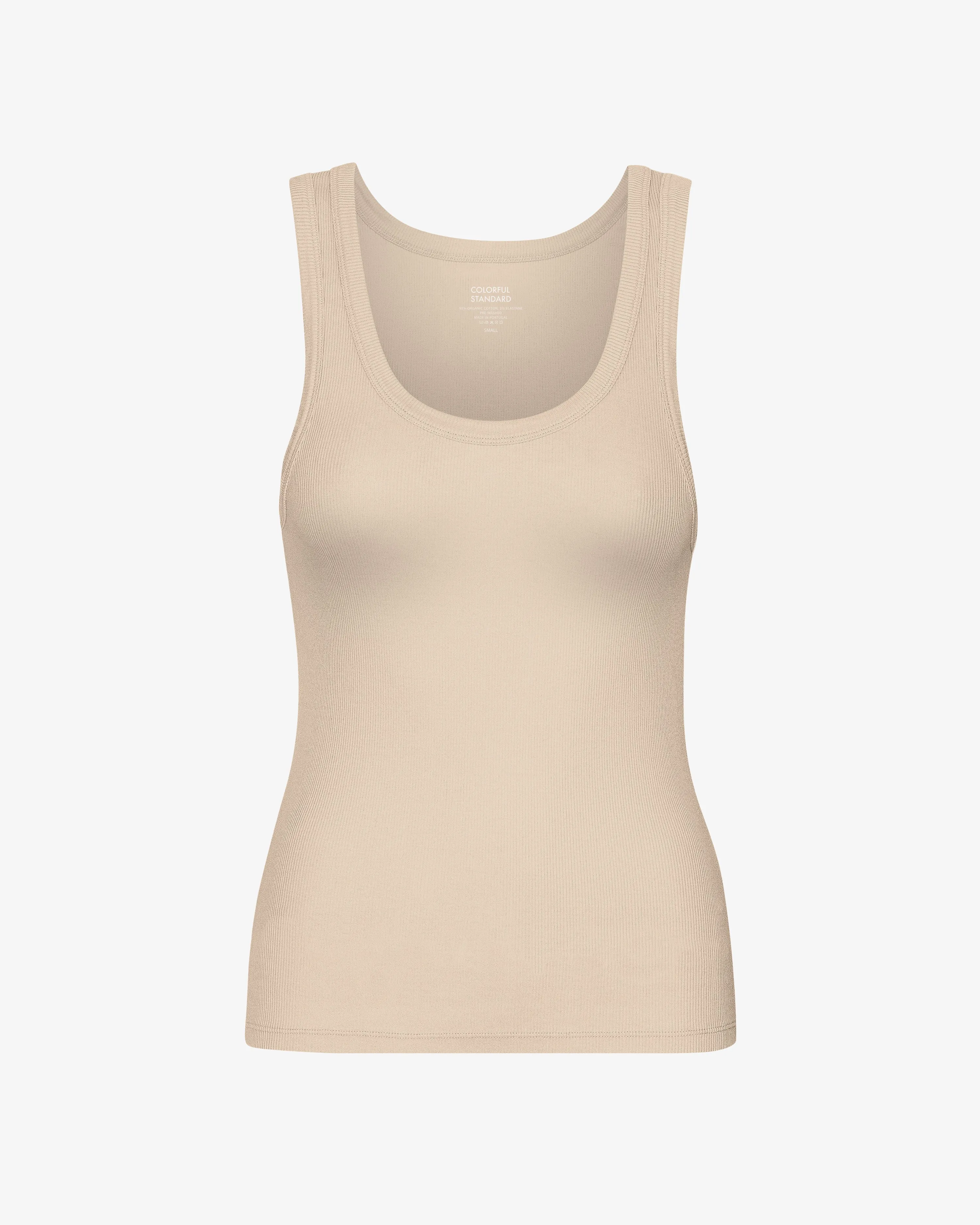 Women Organic Rib Tank Top - Oyster Grey