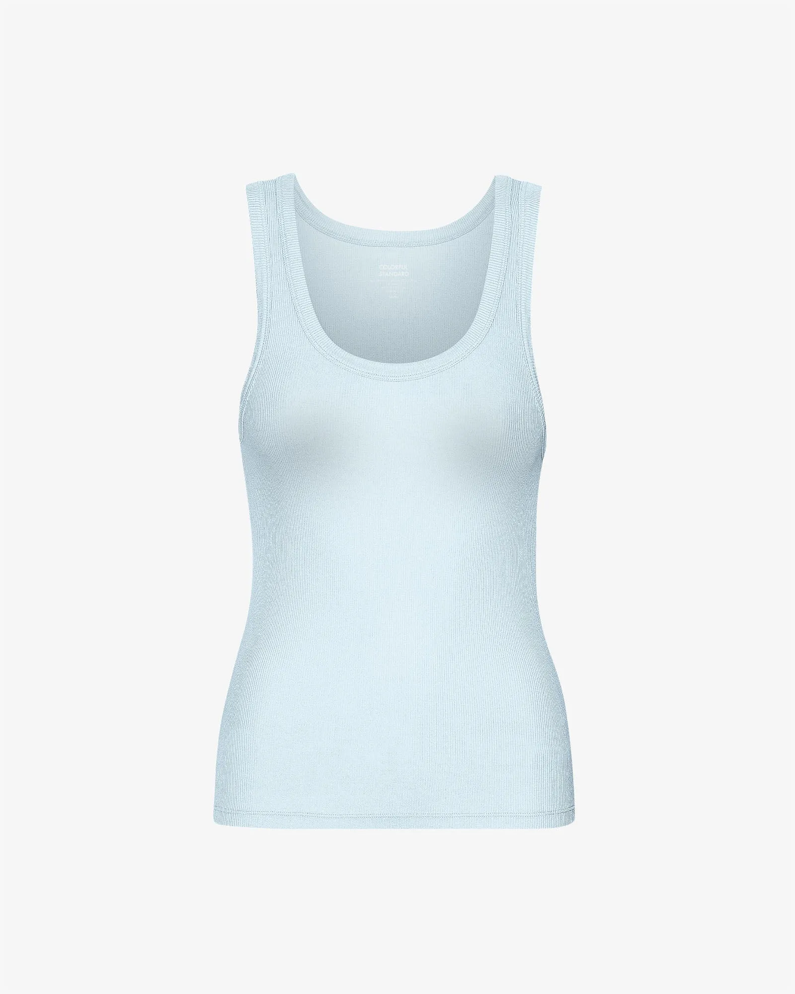 Women Organic Rib Tank Top - Polar Blue