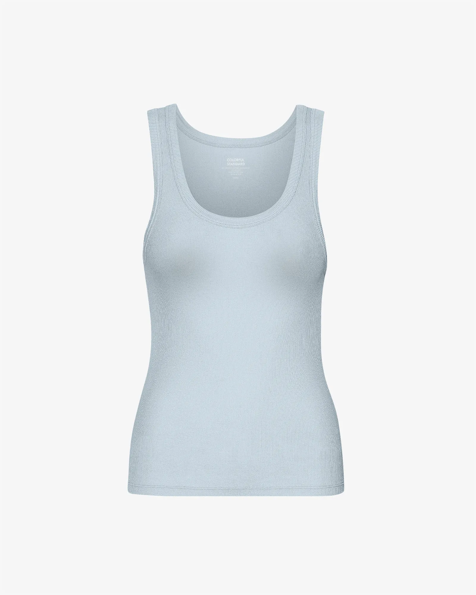 Women Organic Rib Tank Top - Powder Blue
