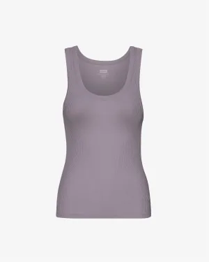 Women Organic Rib Tank Top - Purple Haze