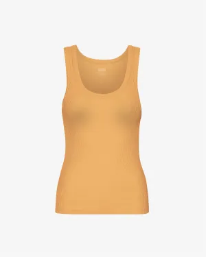 Women Organic Rib Tank Top - Sandstone Orange