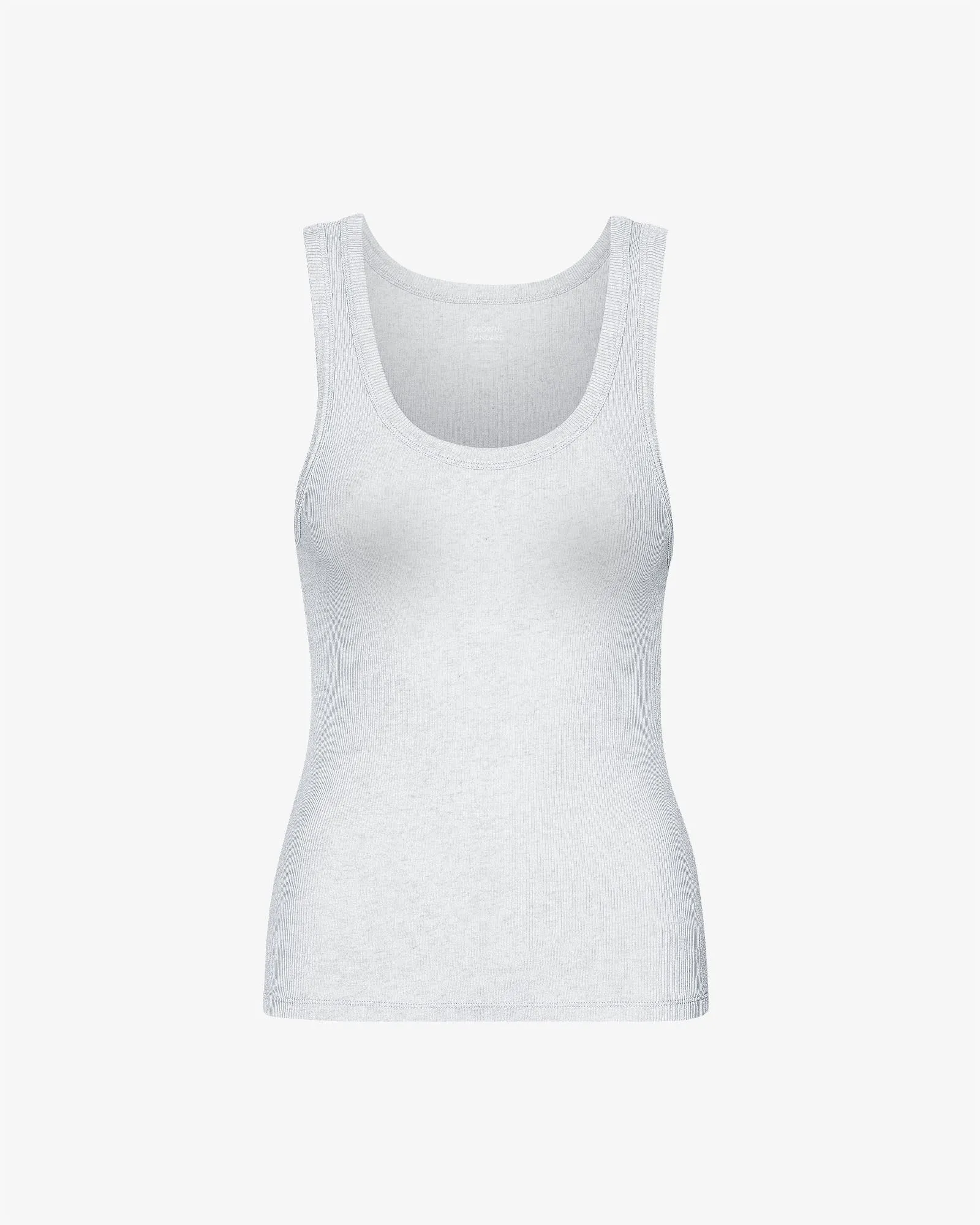 Women Organic Rib Tank Top - Snow Melange