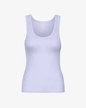 Women Organic Rib Tank Top - Soft Lavender