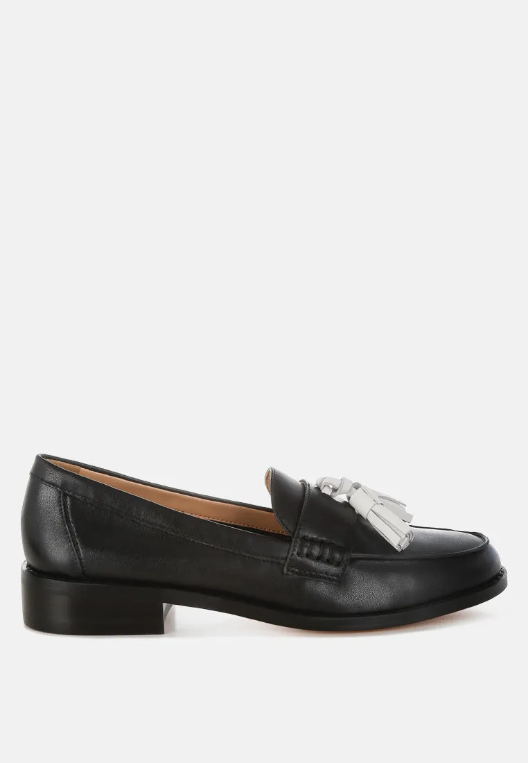 Yelena Real Leather Tassel Loafers