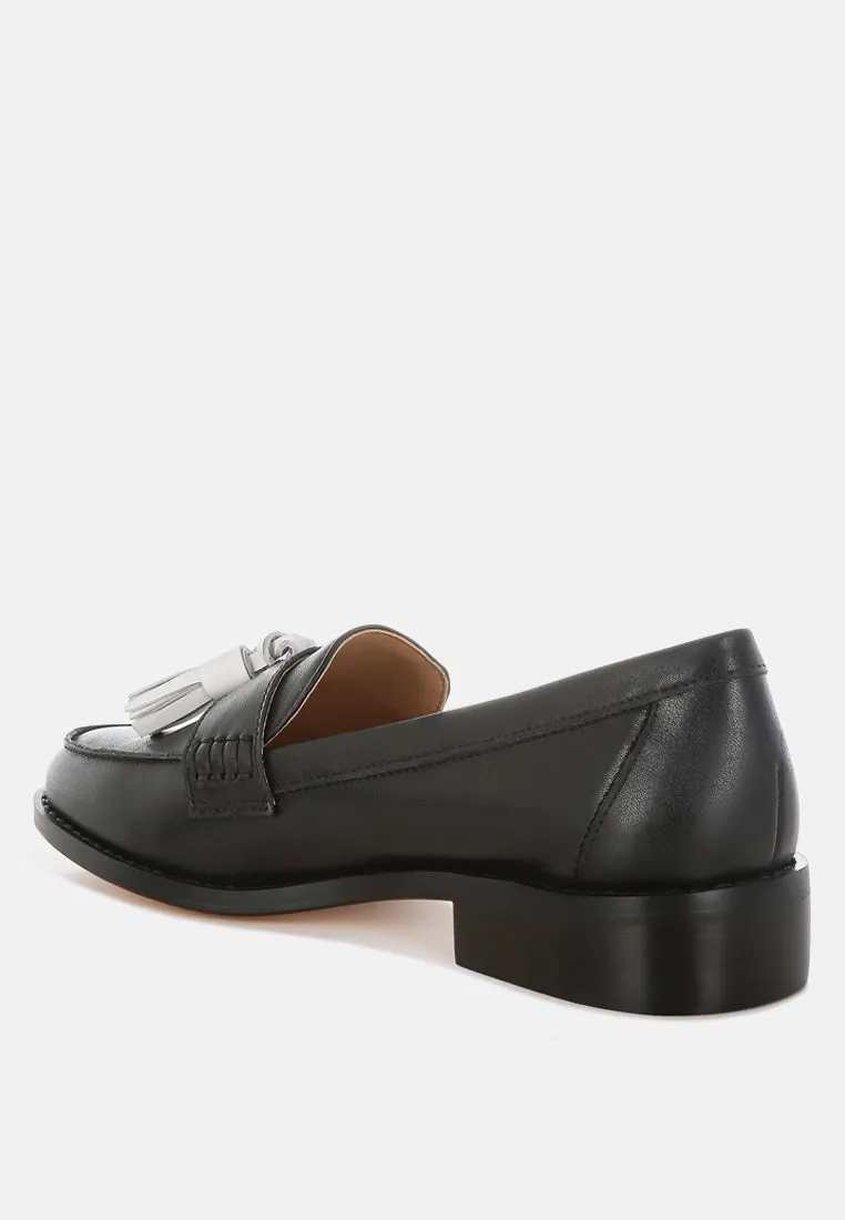 Yelena Real Leather Tassel Loafers